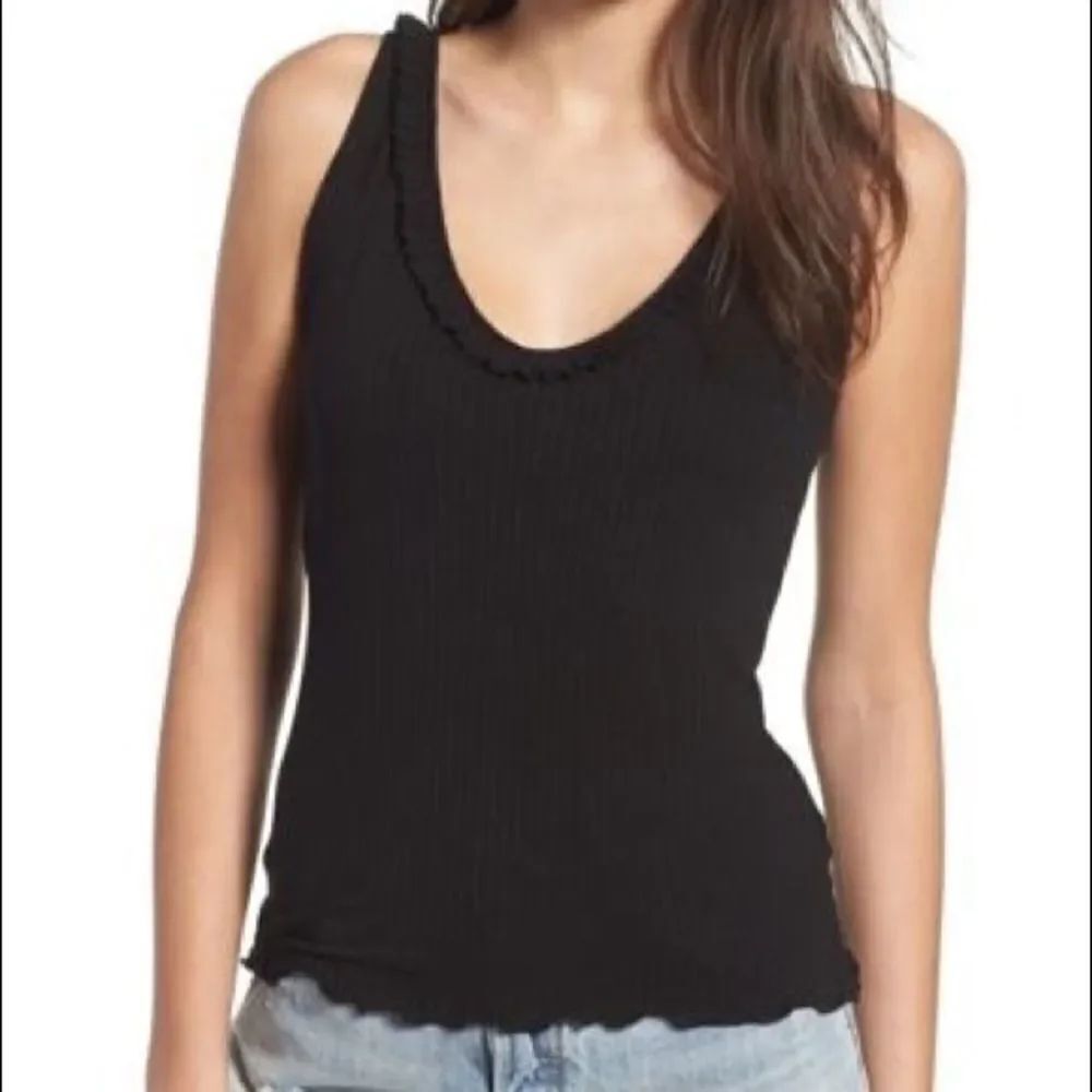 PST by Social T Rib Knit Tie Back Tank Size Small